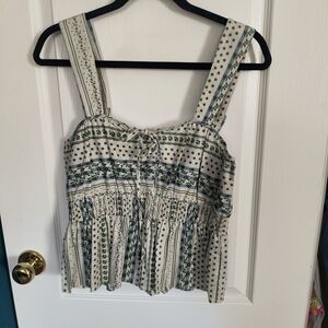 Crop Top - Green and White NWOT